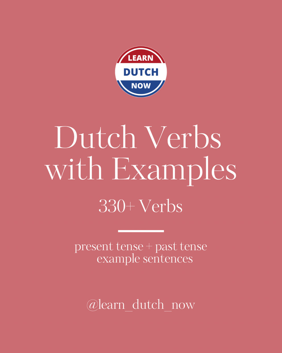 Dutch Verbs with Examples – Learn Dutch Now