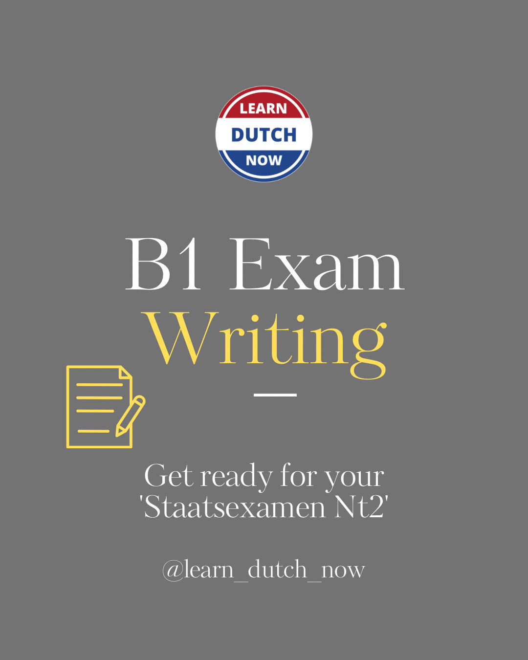 Nt2 Exam B1 level - Writing